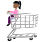 Child in Shopping Cart Stencil