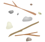 Sticks and Stones Stencil