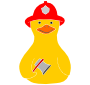 Firefighter Rubber Duck Stencil