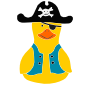 Pirate Rubber Duck Stencil