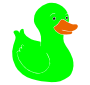 Green Duck Stencil