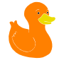 Orange Duck Stencil