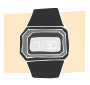 Digital Watch Stencil
