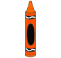 Orange Crayon Stencil