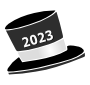 2023 New Years Hat Stencil