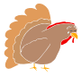 Sad Turkey Stencil