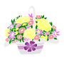 Flower Basket Stencil