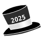 2025 New Years Hat Stencil