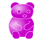 Purple Bear Stencil