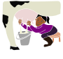 Milk a Cow Stencil