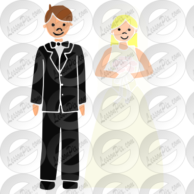 Bride and Groom Stencil
