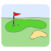 I+play+golf+on+a+green+field. Picture