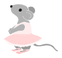 Ballerina Mouse Stencil