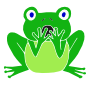 Surprised Frog Stencil