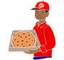 Pizza Delivery Stencil