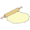 The+rolled+the+dough+with+a+rolling+pin. Picture