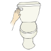 Flush+the+toilet. Picture