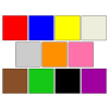 11+squares+red_+blue_+yellow_+white_+gray_+orange_+pink.+brown_+green_+black+and+purple. Picture