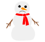 Sad Snowman Stencil