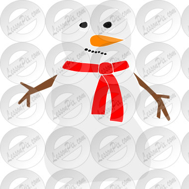 Worried Snowman Stencil