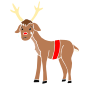 Sad Reindeer Stencil