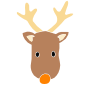Orange Nose Reindeer Stencil