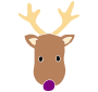 Purple Nose Reindeer Stencil