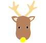 Yellow Nose Reindeer Stencil