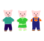 Three Pigs Stencil