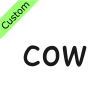 +cow Stencil