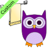 Get+a+towel+purple+owl. Picture