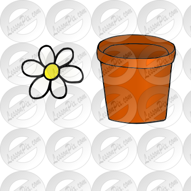 flower next to pot Picture