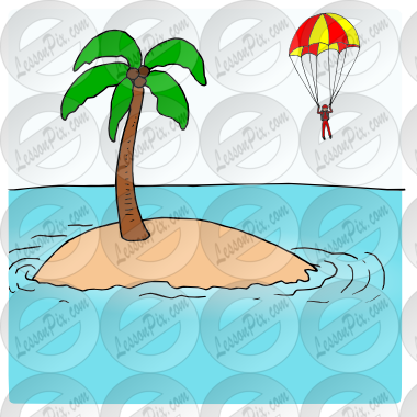 parachute on the island Picture