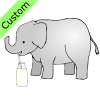The+elephant+drinks+milk. Picture