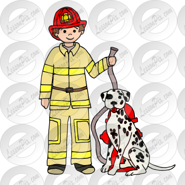  Fireman & dog Picture