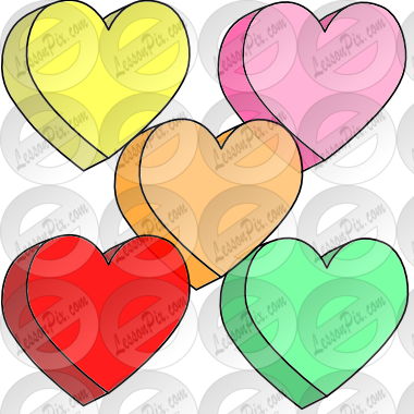 5 Candy Hearts Picture