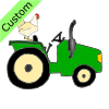 The+chicken+is+on+the+tractor. Picture